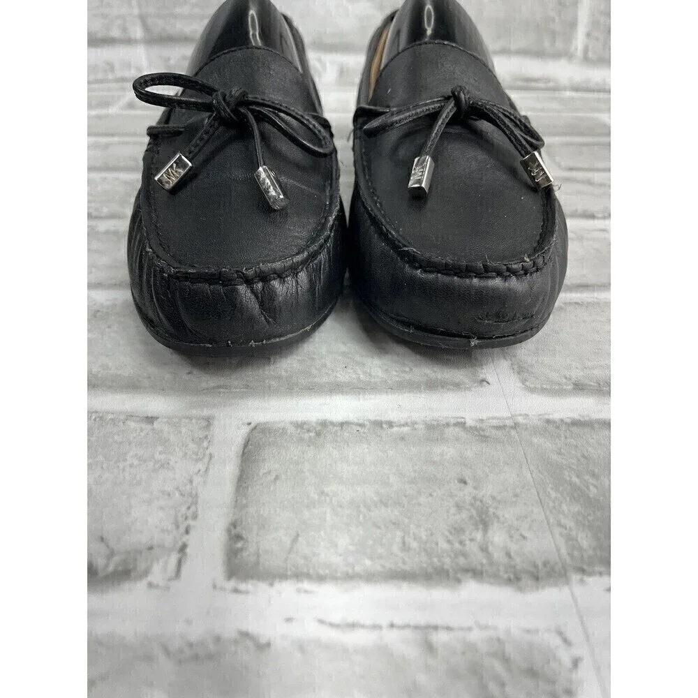 Michael Kors Daisy Women’s Size 8 Black Leather Moccasins Flats Driving Loafers